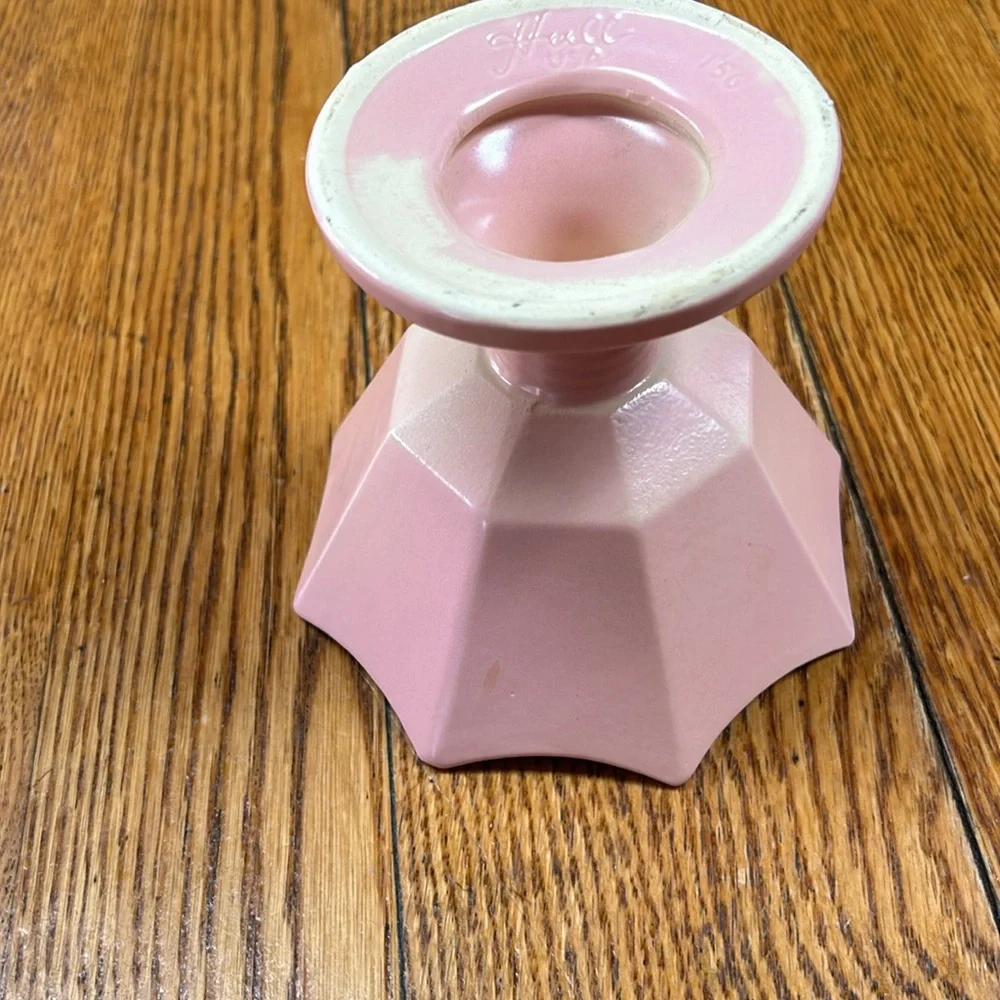 Hull Vintage/MCM pink pedestal pottery. Marked Hull USA 156. Great condition